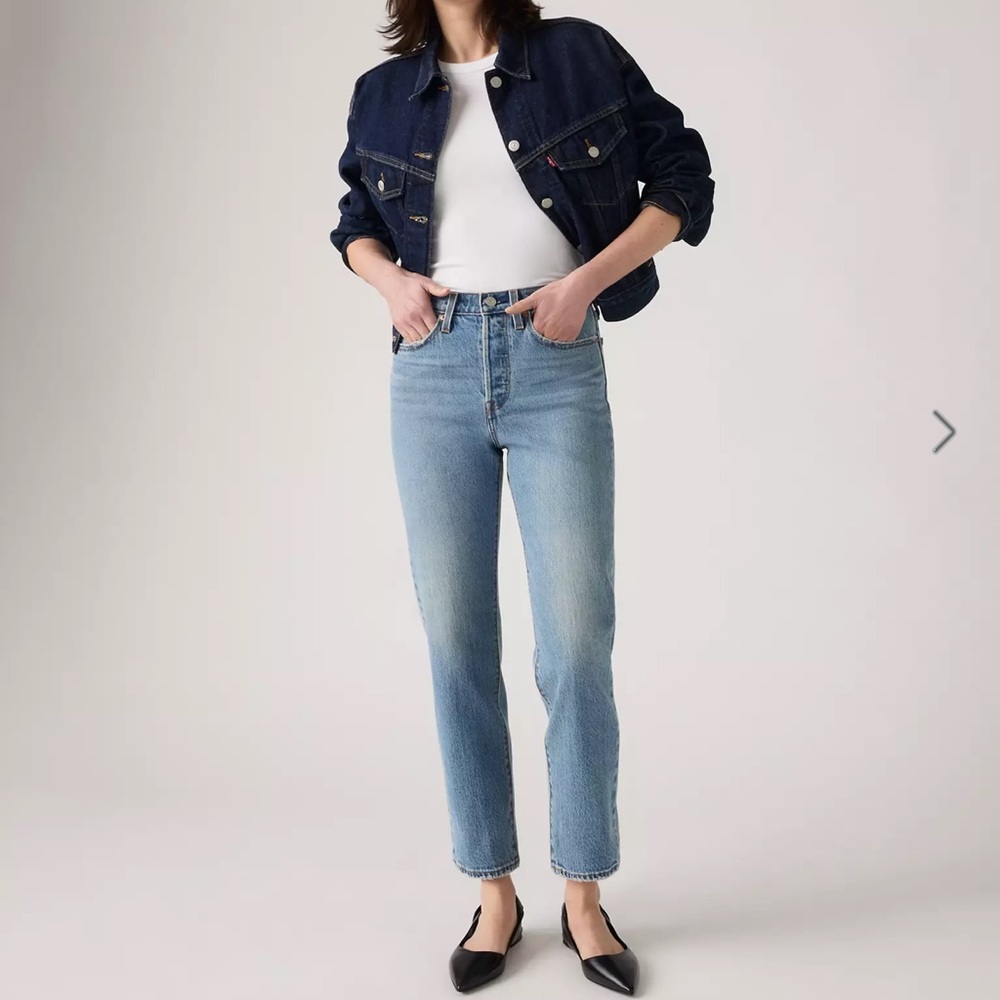 Levi's Light Blue Wedgie Straight Ankle Jeans